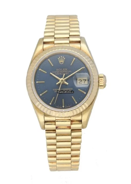 Fantastic Clone Rolex Lady-datejust 69178 Automatic Movement 26mm Yellow Gold Case Womens Watch
