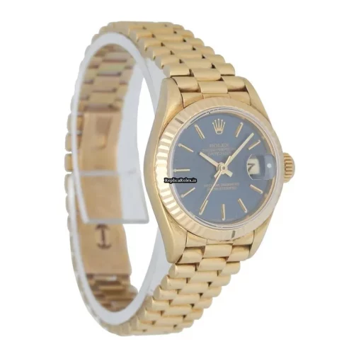 Fantastic Clone Rolex Lady-datejust 69178 Automatic Movement 26mm Yellow Gold Case Womens Watch - Image 3