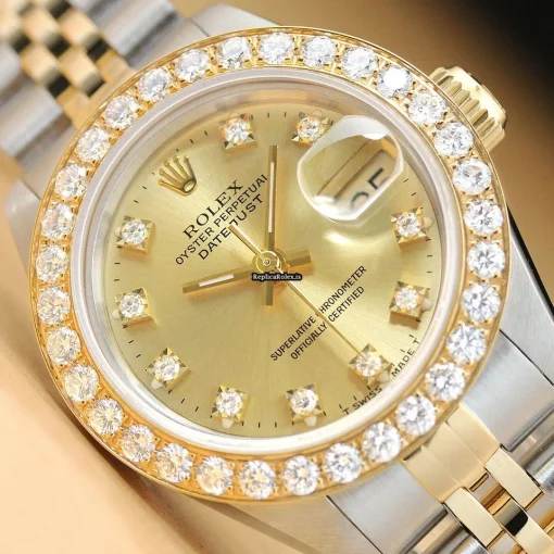 Fine Replica Rolex Lady-datejust 69173 Caliber 2135 Automatic Movement 26mm Steel Case Womens Watch