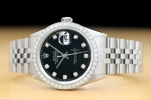 Swiss Replica Rolex Datejust 1601 Caliber 1570 Automatic Movement 36mm Steel Case Mens/unisex Watch - Image 3
