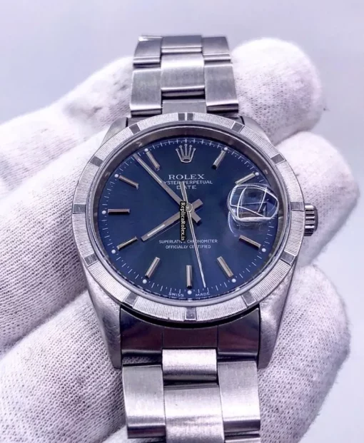 Suitable Fake Rolex Oyster Perpetual Date 15210 Caliber 3135 Automatic Movement 34mm Steel Case Mens/unisex Watch - Image 6