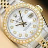 Lovely Fake Rolex Lady-datejust 69173 Caliber 2135 Automatic Movement 26mm Steel Case Womens Watch