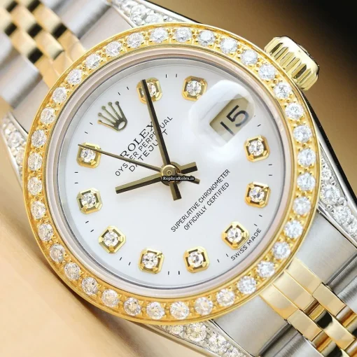 Lovely Fake Rolex Lady-datejust 69173 Caliber 2135 Automatic Movement 26mm Steel Case Womens Watch