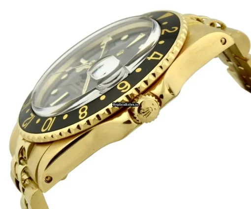 Cool Replica Rolex Gmt-master Caliber 3185 Automatic Movement 40mmmm Yellow Gold Case Mens/unisex Watch - Image 3