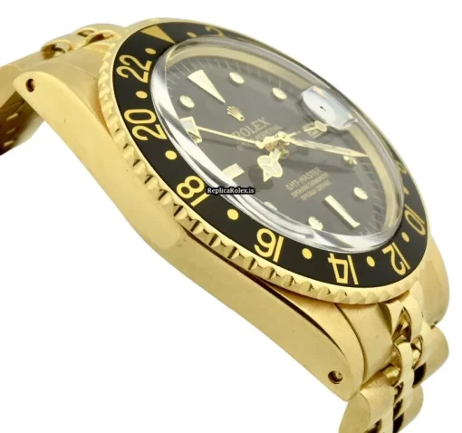 Cool Replica Rolex Gmt-master Caliber 3185 Automatic Movement 40mmmm Yellow Gold Case Mens/unisex Watch - Image 4