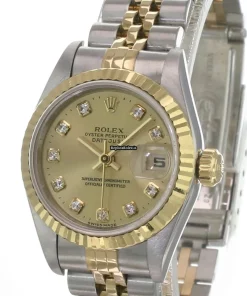 Special Fake Rolex Lady-datejust 69173 Caliber 2135 Automatic Movement 26mm Gold/steel Case Womens Watch