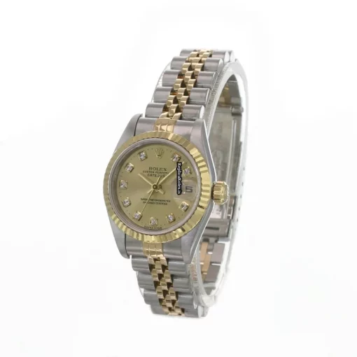 Special Fake Rolex Lady-datejust 69173 Caliber 2135 Automatic Movement 26mm Gold/steel Case Womens Watch - Image 7