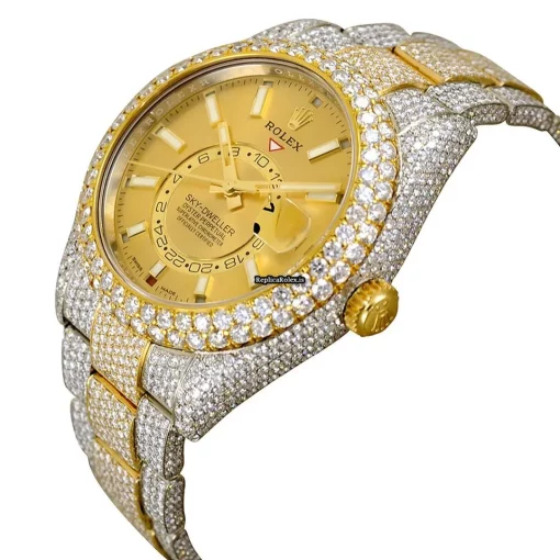 Nice Replica Rolex Sky-dweller 326933 Caliber 9001 Automatic Movement 42mm Gold/steel Case Mens/unisex Watch - Image 2
