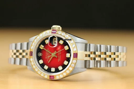 High Quality Fake Rolex Lady-datejust 69173 Caliber 2135 Automatic Movement 26mm Steel Case Womens Watch - Image 2