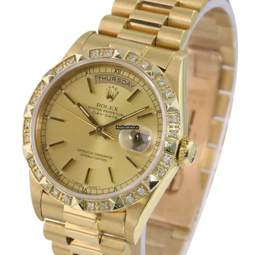 Stylish Replica Rolex Day-date 36 18238 Caliber 3155 Automatic Movement 36mm Yellow Gold Case Mens/unisex Watch