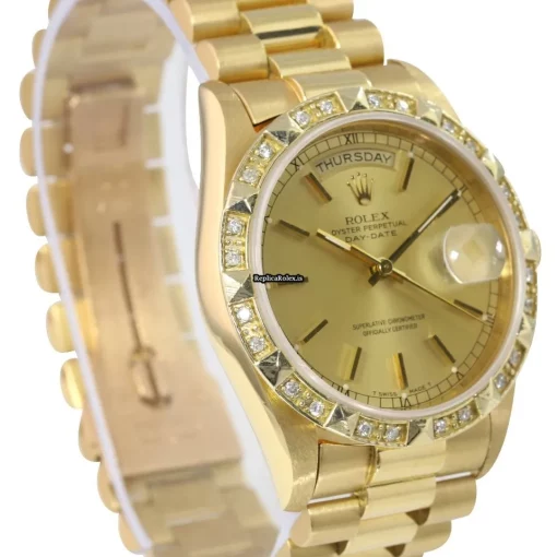 Stylish Replica Rolex Day-date 36 18238 Caliber 3155 Automatic Movement 36mm Yellow Gold Case Mens/unisex Watch - Image 4