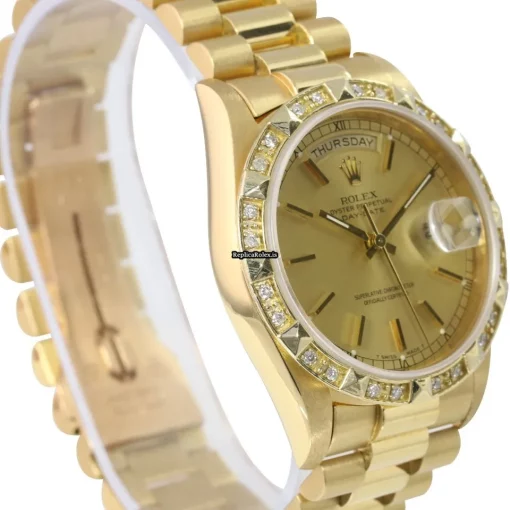 Stylish Replica Rolex Day-date 36 18238 Caliber 3155 Automatic Movement 36mm Yellow Gold Case Mens/unisex Watch - Image 5