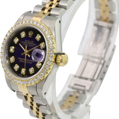 Swiss Fake Rolex Lady-datejust 69173 Caliber 2135 Automatic Movement 26mm Steel Case Womens Watch - Image 4