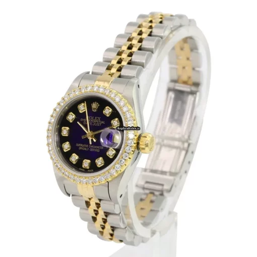 Swiss Fake Rolex Lady-datejust 69173 Caliber 2135 Automatic Movement 26mm Steel Case Womens Watch - Image 7