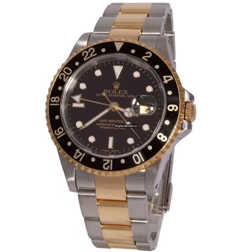 Cool Fake Rolex Gmt-master II 16713 Caliber 3185 Automatic Movement 40mm Gold/steel Case Mens/unisex Watch - Image 2