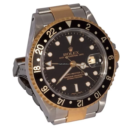 Cool Fake Rolex Gmt-master II 16713 Caliber 3185 Automatic Movement 40mm Gold/steel Case Mens/unisex Watch - Image 4