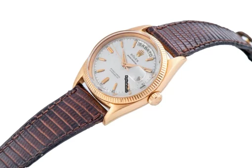Perfect Replica Rolex Day-date 6611 Caliber 1055 Automatic Movement 36mm Rose Gold Case Mens/unisex Watch