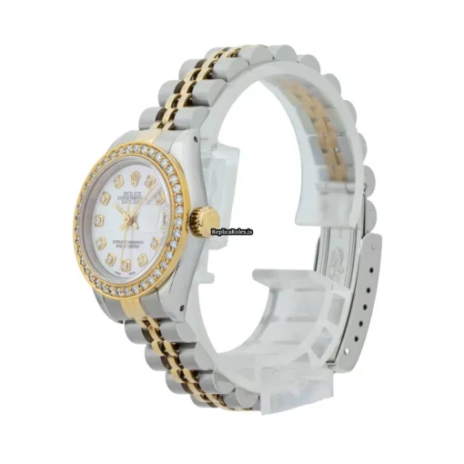 Fabulous Replica Rolex Lady-datejust 69173 Caliber 2135 Automatic Movement 26mm Gold/steel Case Womens Watch - Image 2