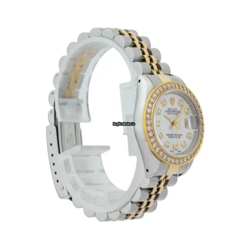 Fabulous Replica Rolex Lady-datejust 69173 Caliber 2135 Automatic Movement 26mm Gold/steel Case Womens Watch - Image 6