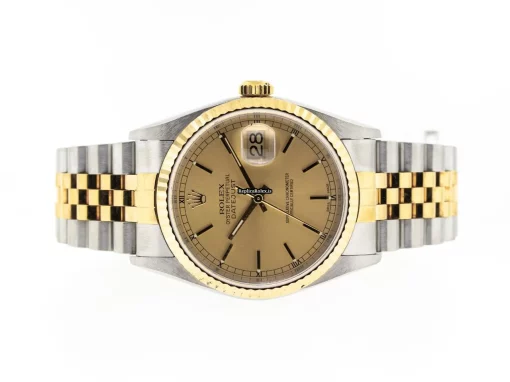Fantastic Fake Rolex Datejust 16233 Caliber 3135 Automatic Movement 36mm Gold/steel Case Mens/unisex Watch - Image 7