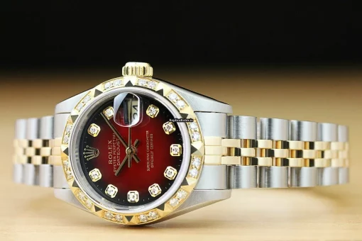 High Quality Fake Rolex Lady-datejust 69173 Caliber 2135 Automatic Movement 26mm Steel Case Womens Watch - Image 2