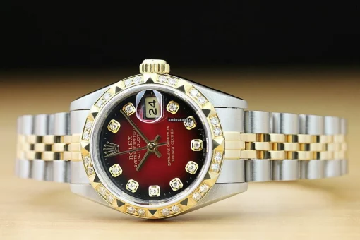 High Quality Fake Rolex Lady-datejust 69173 Caliber 2135 Automatic Movement 26mm Steel Case Womens Watch - Image 3