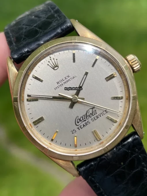 High-end Replica Rolex Oyster Perpetual 34 1003 Caliber 1560 Automatic Movement 34x39mm Yellow Gold Case Mens/unisex Watch - Image 2