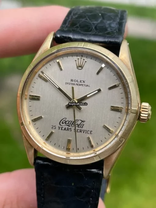 High-end Replica Rolex Oyster Perpetual 34 1003 Caliber 1560 Automatic Movement 34x39mm Yellow Gold Case Mens/unisex Watch - Image 3