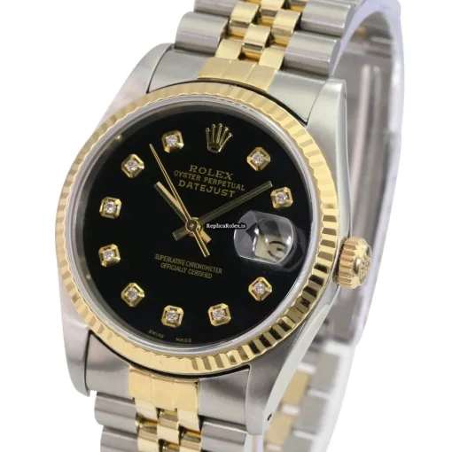 Terrific Fake Rolex Datejust 16233 Caliber 3135 Automatic Movement 36mm Gold/steel Case Mens/unisex Watch - Image 2