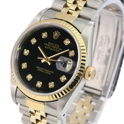 Terrific Fake Rolex Datejust 16233 Caliber 3135 Automatic Movement 36mm Gold/steel Case Mens/unisex Watch - Image 3