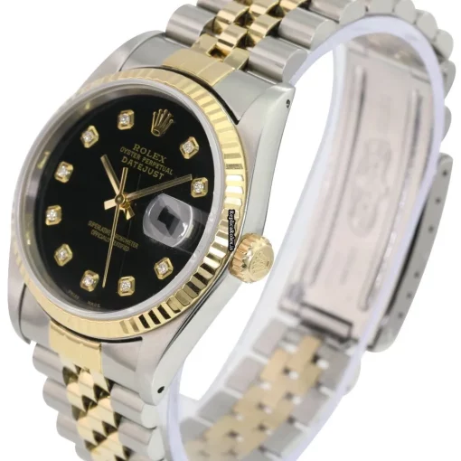 Terrific Fake Rolex Datejust 16233 Caliber 3135 Automatic Movement 36mm Gold/steel Case Mens/unisex Watch - Image 4