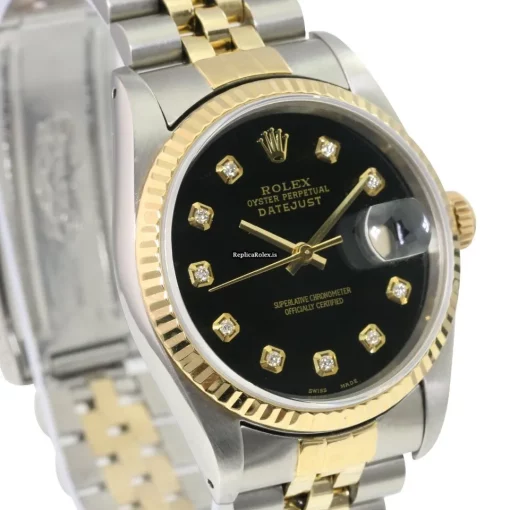 Terrific Fake Rolex Datejust 16233 Caliber 3135 Automatic Movement 36mm Gold/steel Case Mens/unisex Watch - Image 5