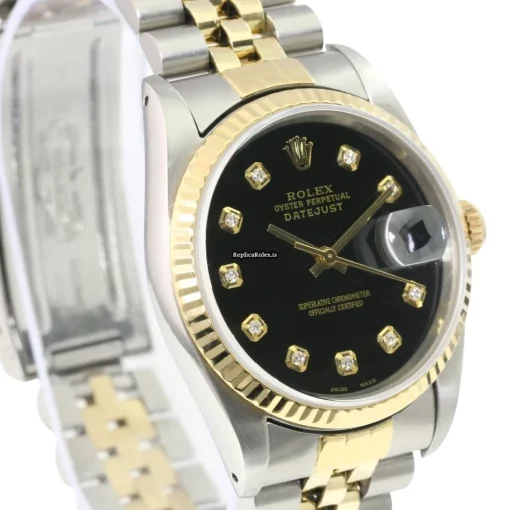 Terrific Fake Rolex Datejust 16233 Caliber 3135 Automatic Movement 36mm Gold/steel Case Mens/unisex Watch - Image 6