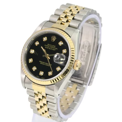 Terrific Fake Rolex Datejust 16233 Caliber 3135 Automatic Movement 36mm Gold/steel Case Mens/unisex Watch - Image 7
