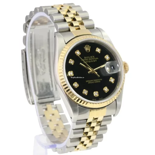 Terrific Fake Rolex Datejust 16233 Caliber 3135 Automatic Movement 36mm Gold/steel Case Mens/unisex Watch - Image 9