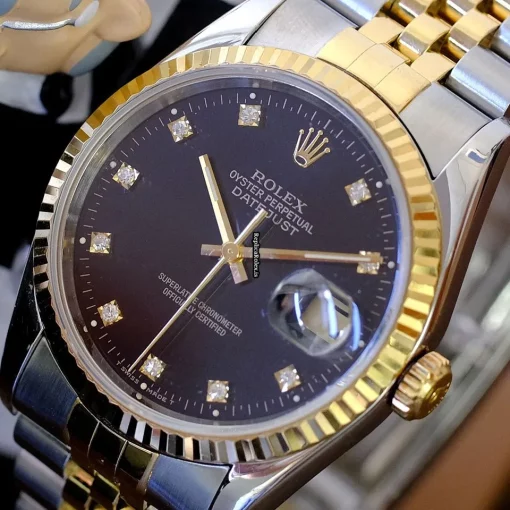Excellent Replica Rolex Datejust 16233 Caliber 3135 Automatic Movement 36mm Gold/steel Case Mens/unisex Watch - Image 2