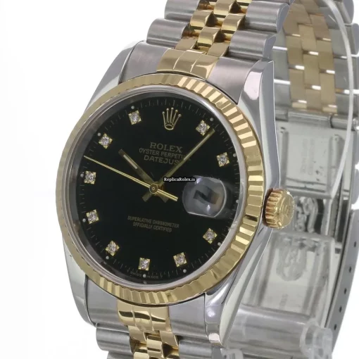 Excellent Replica Rolex Datejust 16233 Caliber 3135 Automatic Movement 36mm Gold/steel Case Mens/unisex Watch - Image 5