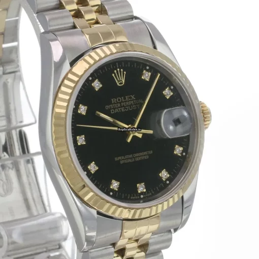 Excellent Replica Rolex Datejust 16233 Caliber 3135 Automatic Movement 36mm Gold/steel Case Mens/unisex Watch - Image 6