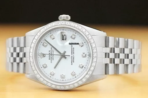 Attractive Fake Rolex Datejust 1601 Caliber 1570 Automatic Movement 36mm Steel Case Mens/unisex Watch - Image 3