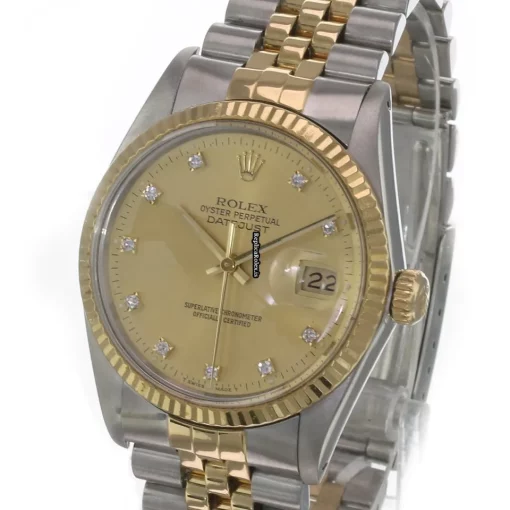 Lovely Fake Rolex Datejust 16013 Caliber 3035 Automatic Movement 36mm Gold/steel Case Mens/unisex Watch