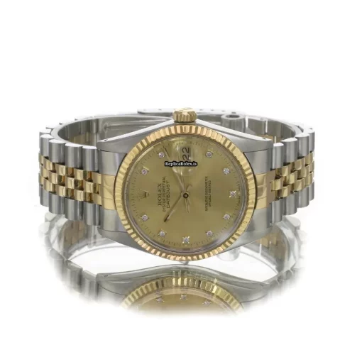 Lovely Fake Rolex Datejust 16013 Caliber 3035 Automatic Movement 36mm Gold/steel Case Mens/unisex Watch - Image 10