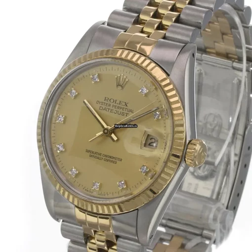 Lovely Fake Rolex Datejust 16013 Caliber 3035 Automatic Movement 36mm Gold/steel Case Mens/unisex Watch - Image 3