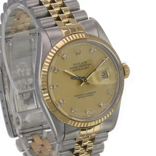 Lovely Fake Rolex Datejust 16013 Caliber 3035 Automatic Movement 36mm Gold/steel Case Mens/unisex Watch - Image 5