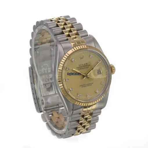 Lovely Fake Rolex Datejust 16013 Caliber 3035 Automatic Movement 36mm Gold/steel Case Mens/unisex Watch - Image 9