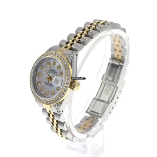Distinctive Replica Rolex Lady-datejust 69173 Caliber 2135 Automatic Movement 26mm Gold/steel Case Womens Watch - Image 3