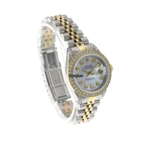 Distinctive Replica Rolex Lady-datejust 69173 Caliber 2135 Automatic Movement 26mm Gold/steel Case Womens Watch - Image 5