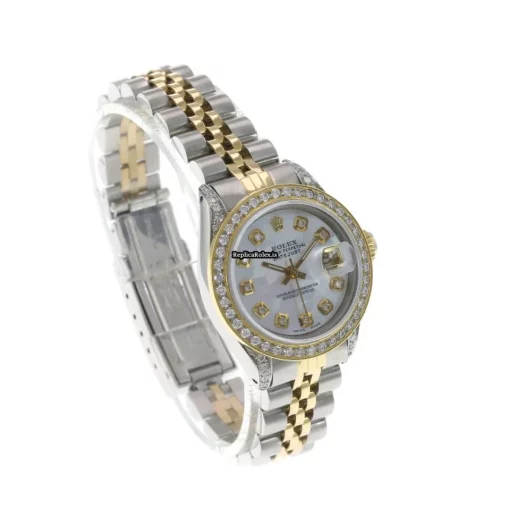 Distinctive Replica Rolex Lady-datejust 69173 Caliber 2135 Automatic Movement 26mm Gold/steel Case Womens Watch - Image 6