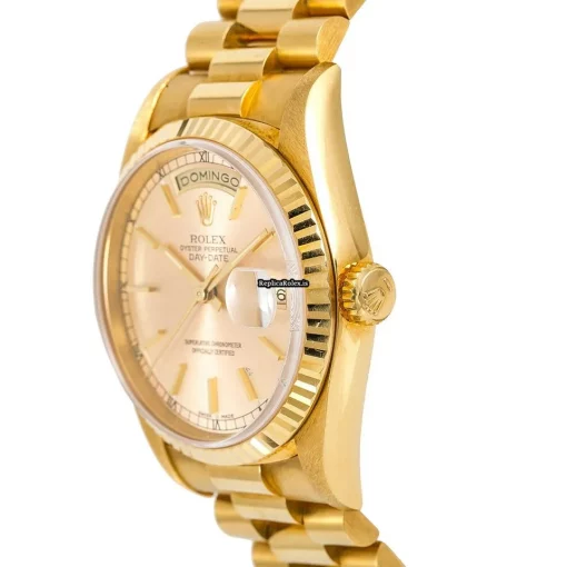 Trustworthy Replica Rolex Day-date 36 18238 Automatic Movement 36mm Yellow Gold Case Mens/unisex Watch - Image 3