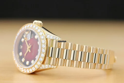 Inexpensive Replica Rolex Lady-datejust 69178 Caliber 2135 Automatic Movement 26mm Yellow Gold Case Womens Watch - Image 4