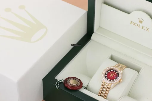 Inexpensive Replica Rolex Lady-datejust 69178 Caliber 2135 Automatic Movement 26mm Yellow Gold Case Womens Watch - Image 6